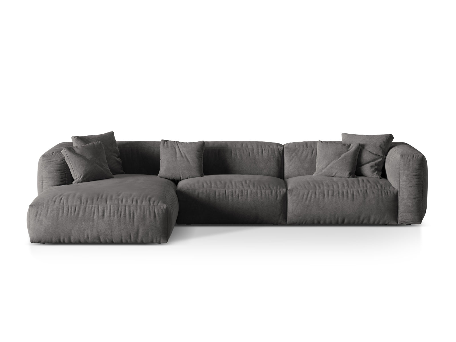 Martina Modulares Ecksofa links 3 Sitzer in Grey präsentiert im Onlineshop von KAQTU Design AG. Ecksofa links ist von Micadoni