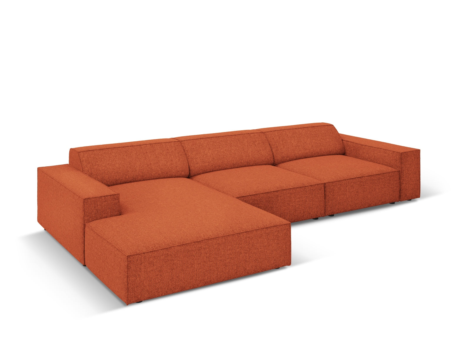 Erleben Sie das Jodie Ecksofa links 4 Sitzer von Micadoni – ein elegantes, modulares Sofa, das Komfort und Stil in Ihr Zuhause bringt.