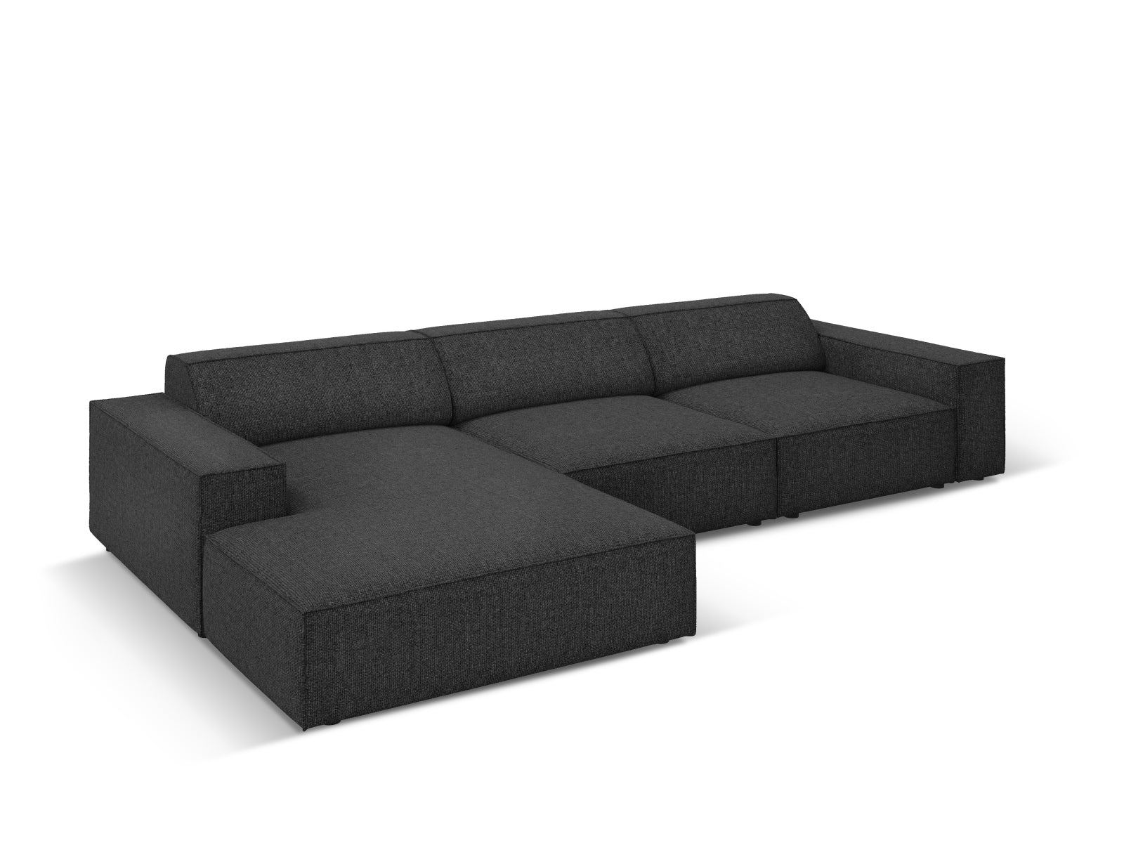 Erleben Sie das Jodie Ecksofa links 4 Sitzer von Micadoni – ein elegantes, modulares Sofa, das Komfort und Stil in Ihr Zuhause bringt.