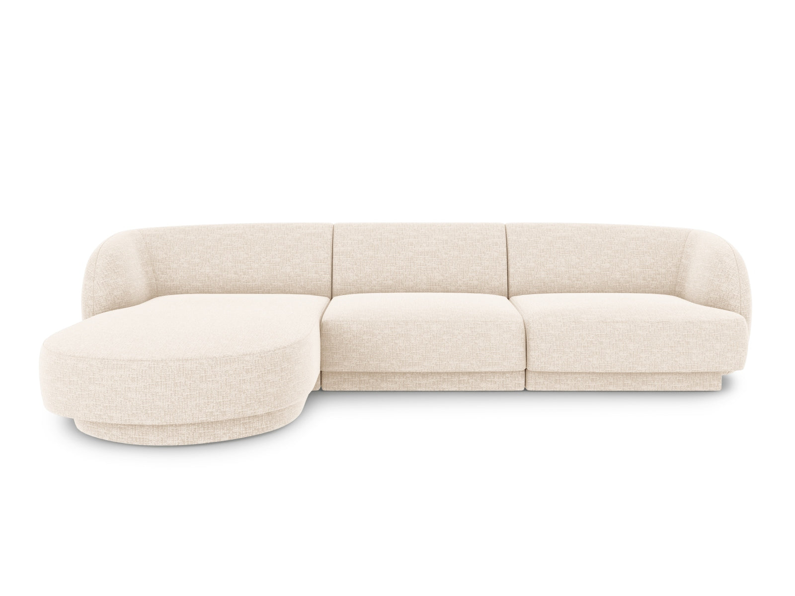 Miley Ecksofa links 4 Sitzer in Light Beige-Haga präsentiert im Onlineshop von KAQTU Design AG. Bettsofa links ist von Micadoni