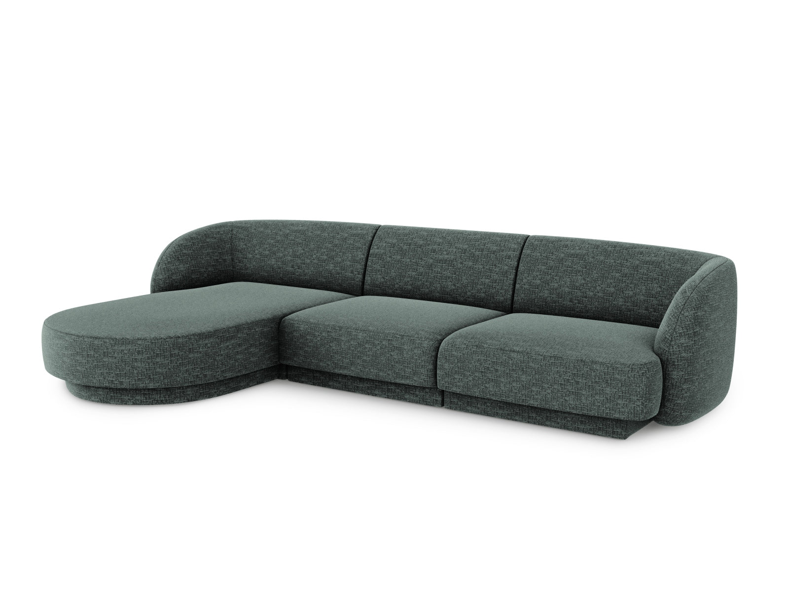 Stylisches Miley Ecksofa links in Petrol-Haga, 4-Sitzer, ideal für gemütliche Abende und als Bettsofa von Micadoni.