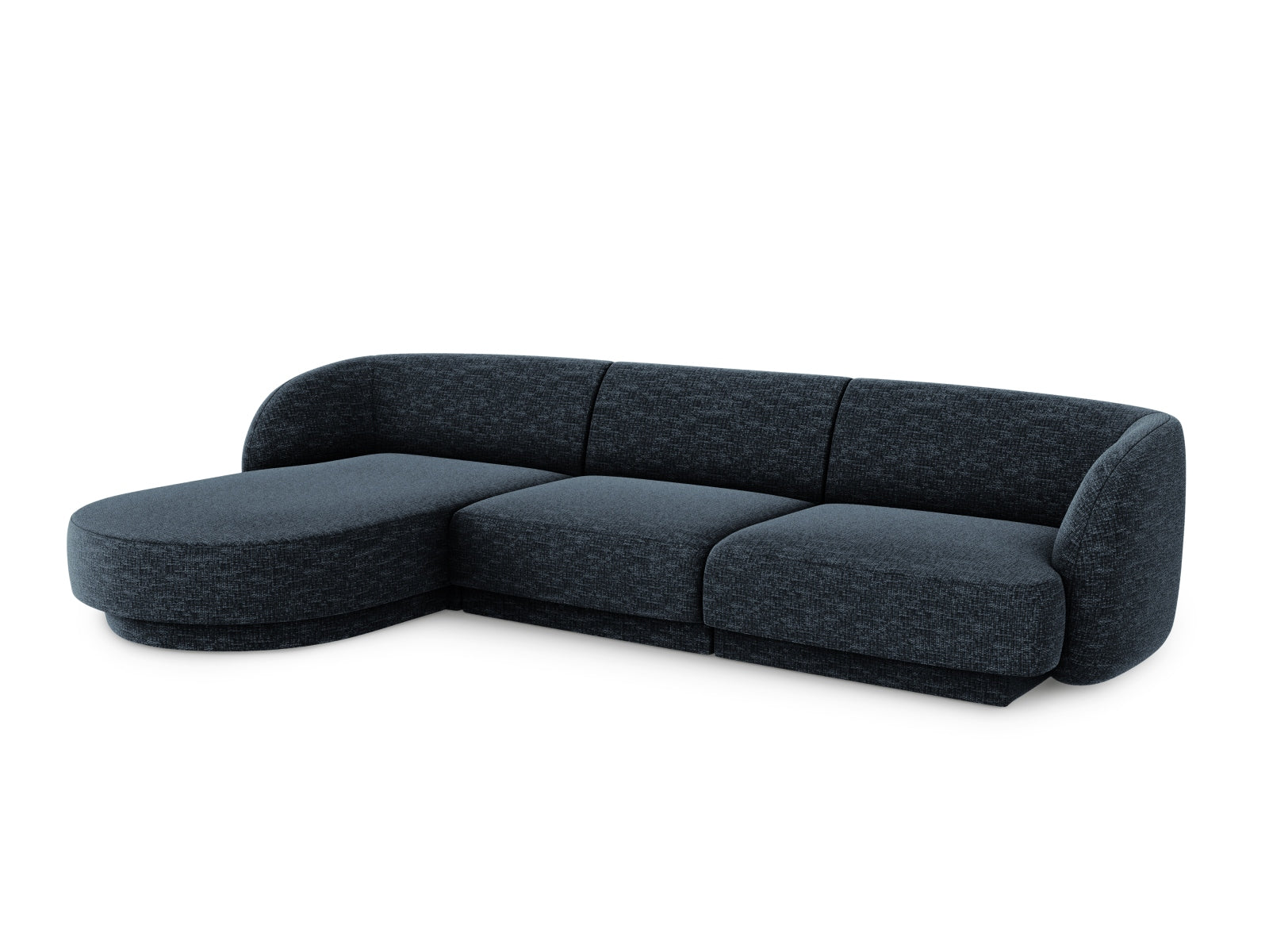 Stylisches Miley Ecksofa links in Royal Blue-Haga, ideal für gemütliche Abende und als Schlafgelegenheit, erhältlich bei KAQTU Design AG.