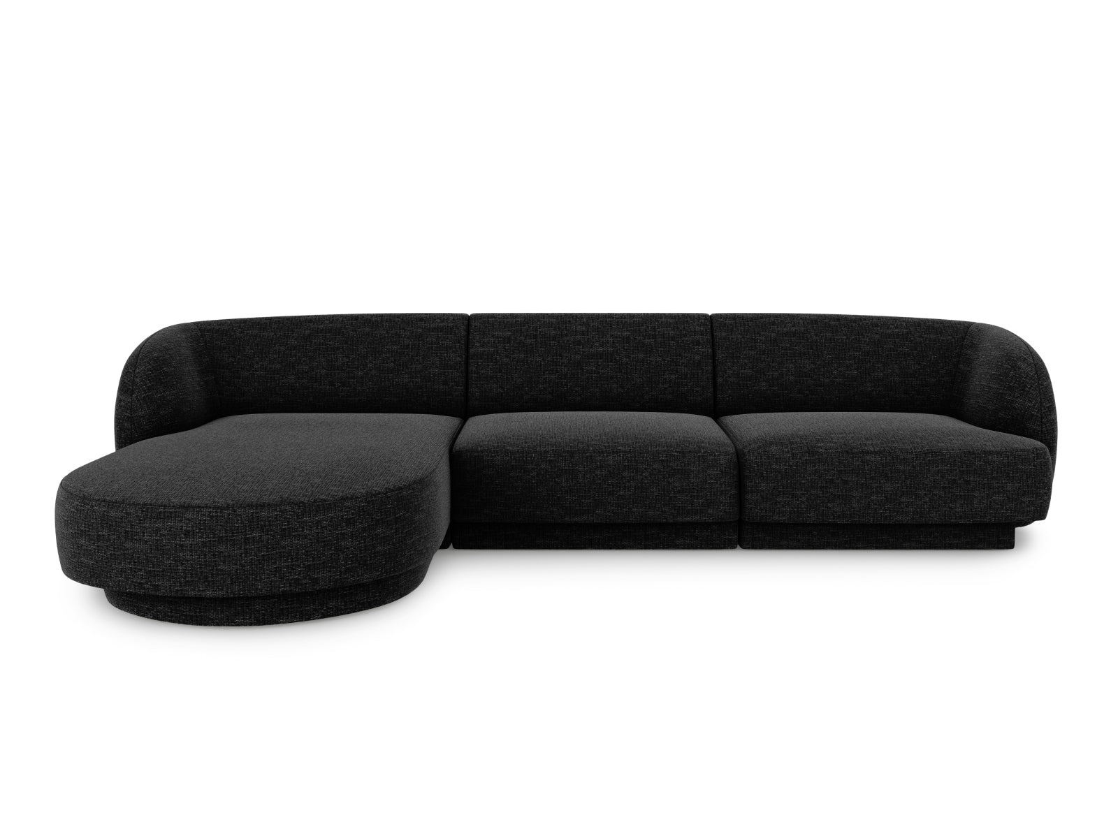 Miley Ecksofa links 4 Sitzer in Black-Haga präsentiert im Onlineshop von KAQTU Design AG. Bettsofa links ist von Micadoni