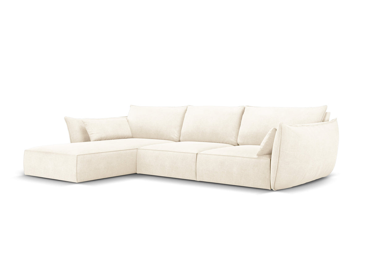 Kaelle Ecksofa links 4 Sitzer in Light Beige-Over The Horizon präsentiert im Onlineshop von KAQTU Design AG. L-Sofa links ist von Micadoni