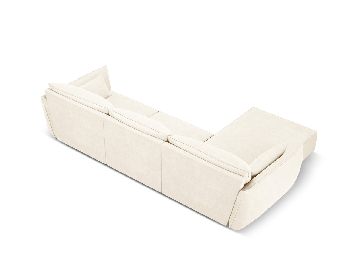 Kaelle Ecksofa links 4 Sitzer in Light Beige-Over The Horizon präsentiert im Onlineshop von KAQTU Design AG. L-Sofa links ist von Micadoni