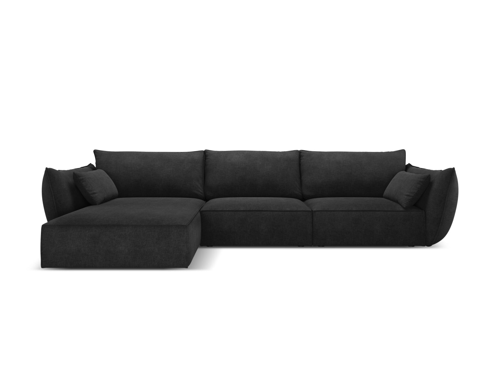 Kaelle Ecksofa links 4 Sitzer in Black-Over The Horizon präsentiert im Onlineshop von KAQTU Design AG. L-Sofa links ist von Micadoni