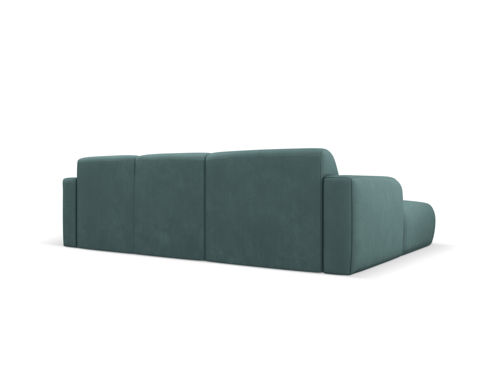 Modernes 4-Sitzer Molino Ecksofa links in sanftem Sea Green von Micadoni, perfekt für entspannte Stunden und stilvolle Einrichtung.