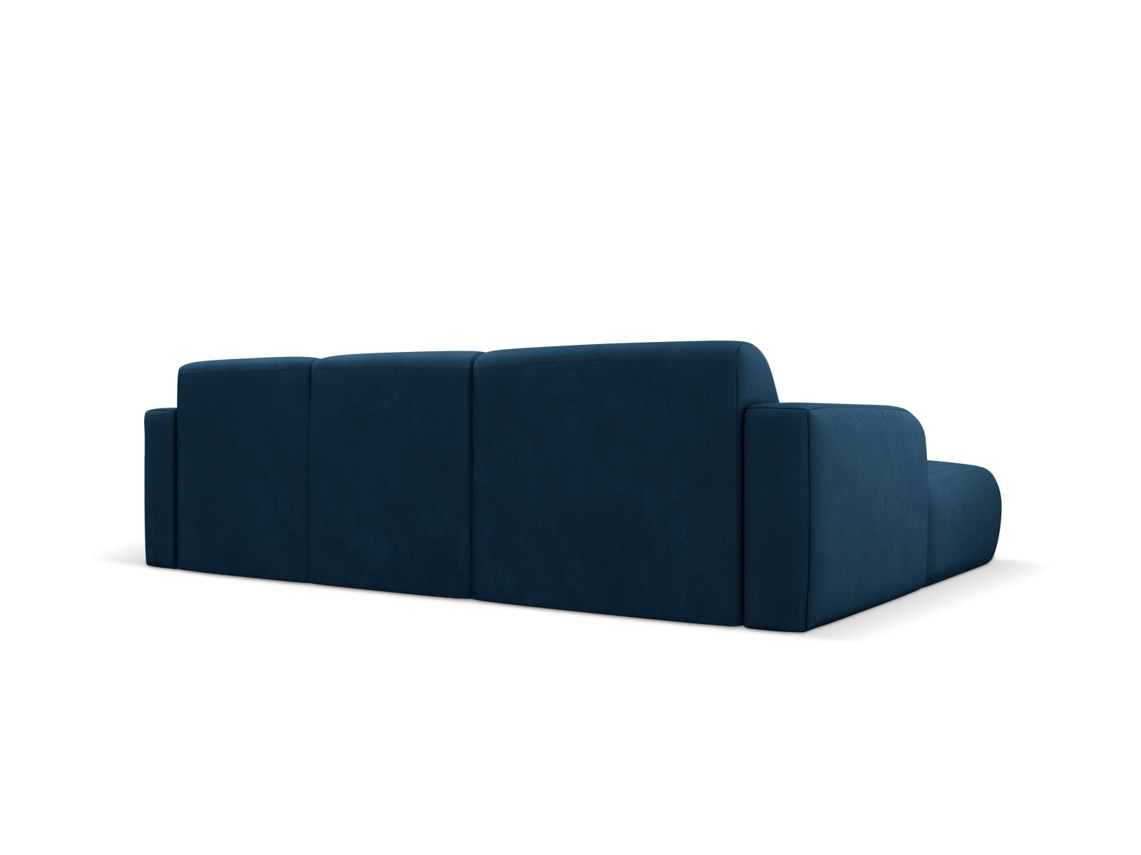 Modernes Molino Ecksofa links in Royal Blue-Rebel, perfektes 4-Sitzer für gemütliche Abende und stilvolle Einrichtung von Micadoni.