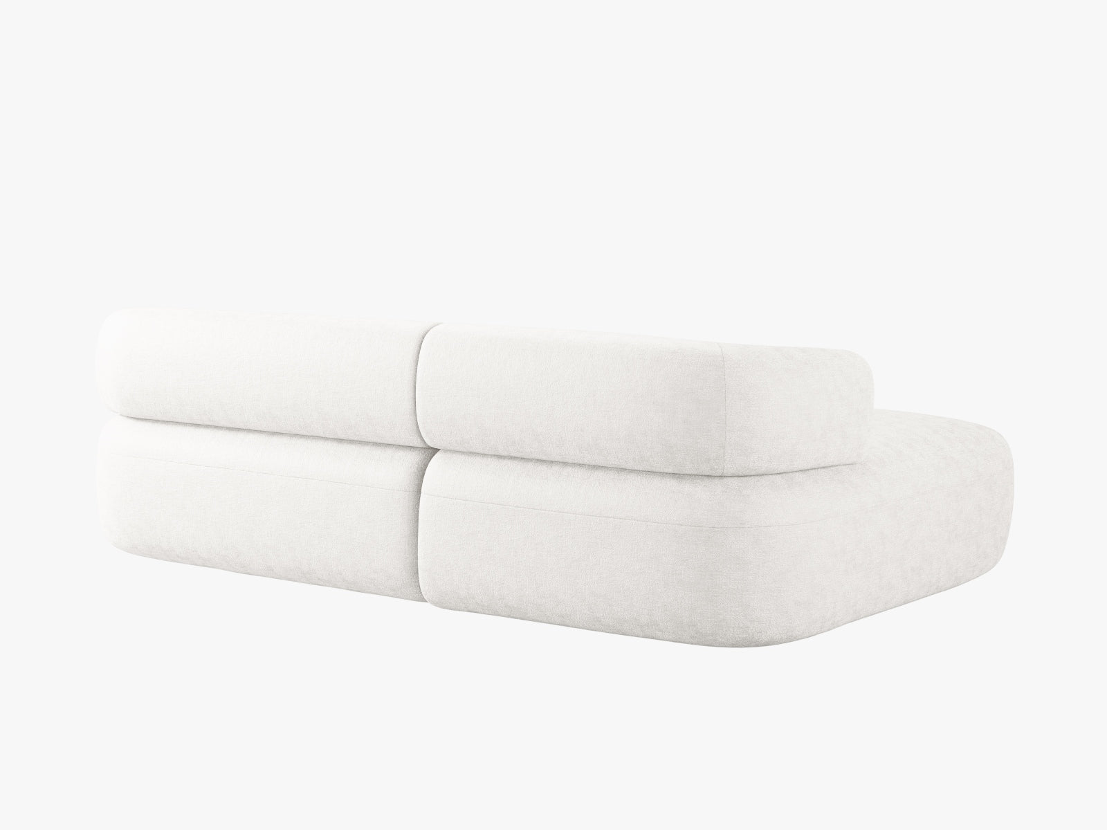 Modernes 5-Sitzer Ecksofa Jenny links in zartem Beige, ideal für gemütliche Wohnräume. Hochwertige Verarbeitung von Micadoni.