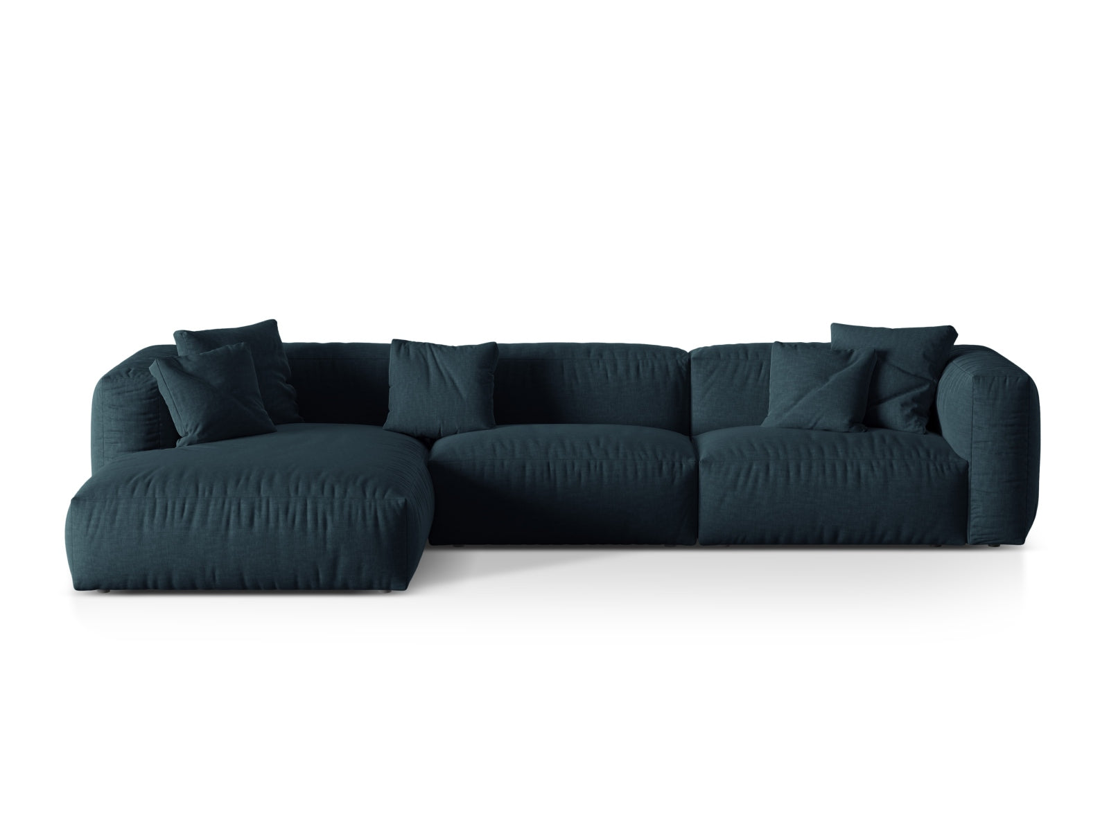 Martina Modulares Ecksofa links 3 Sitzer in Blue Jeans präsentiert im Onlineshop von KAQTU Design AG. Ecksofa links ist von Micadoni