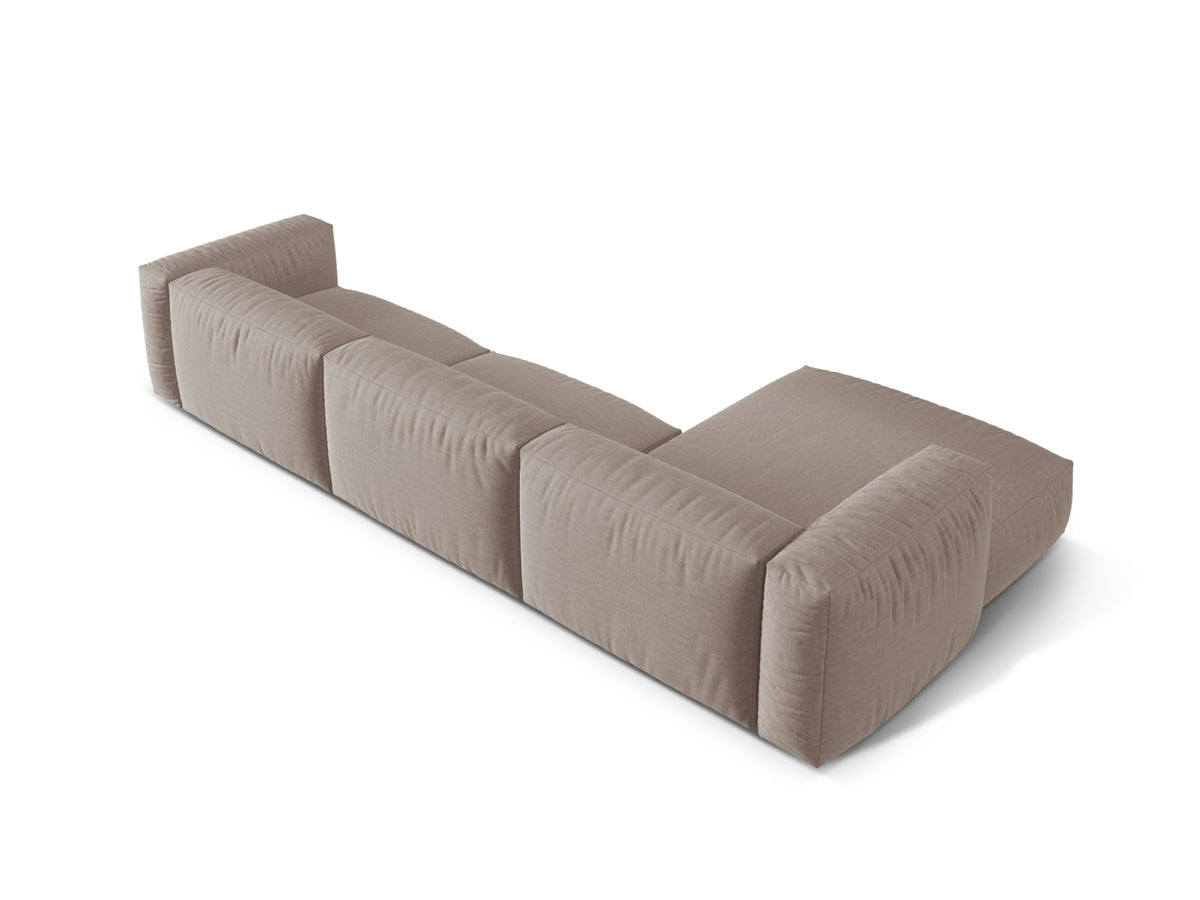 Martina Modulares Ecksofa links 3 Sitzer in Dark Beige-Boston präsentiert im Onlineshop von KAQTU Design AG. L-Sofa links ist von Micadoni