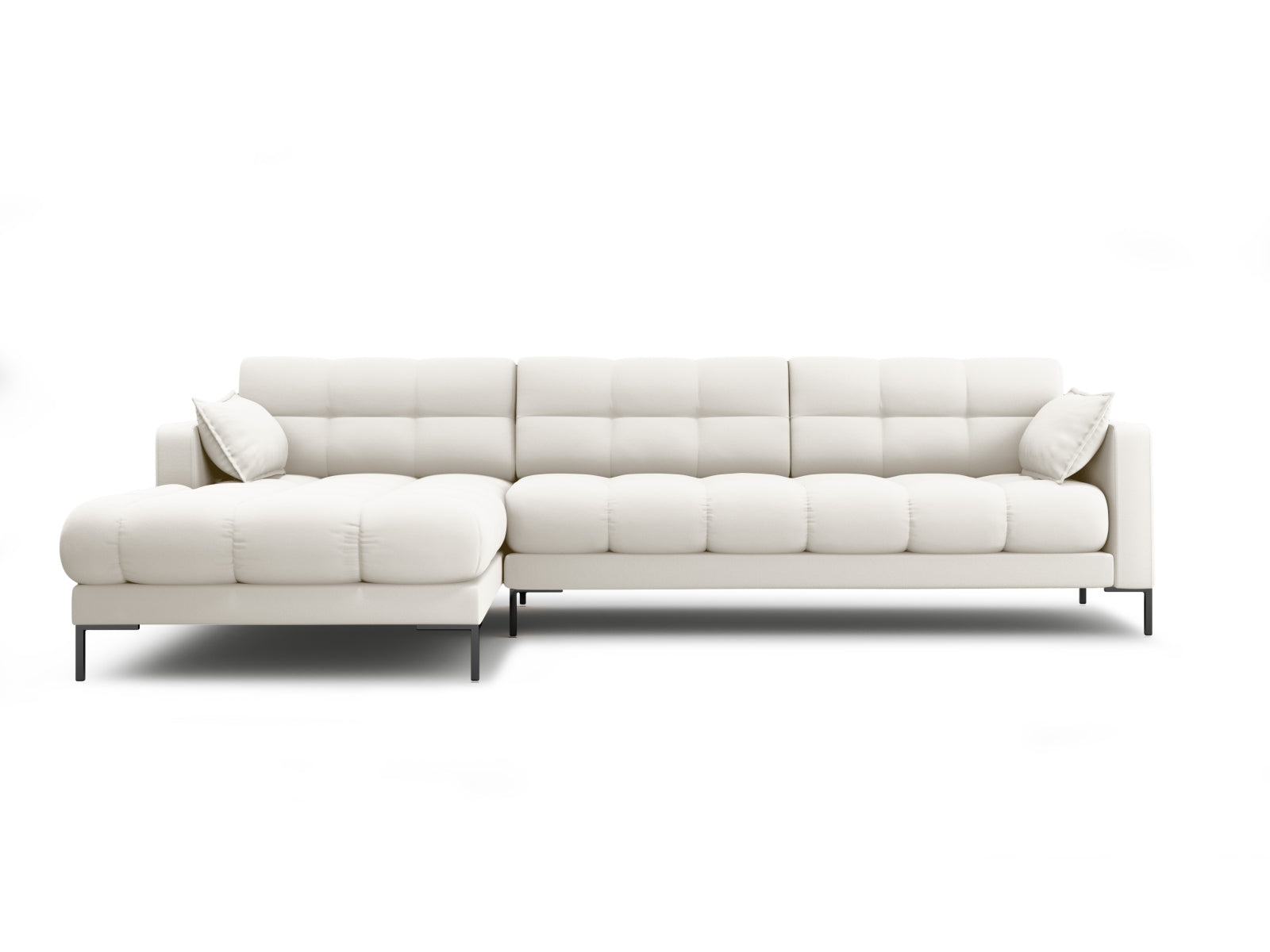 Mamaia Ecksofa links 5 Sitzer in Light Beige/Schwarz-Neve präsentiert im Onlineshop von KAQTU Design AG. L-Sofa links ist von Micadoni