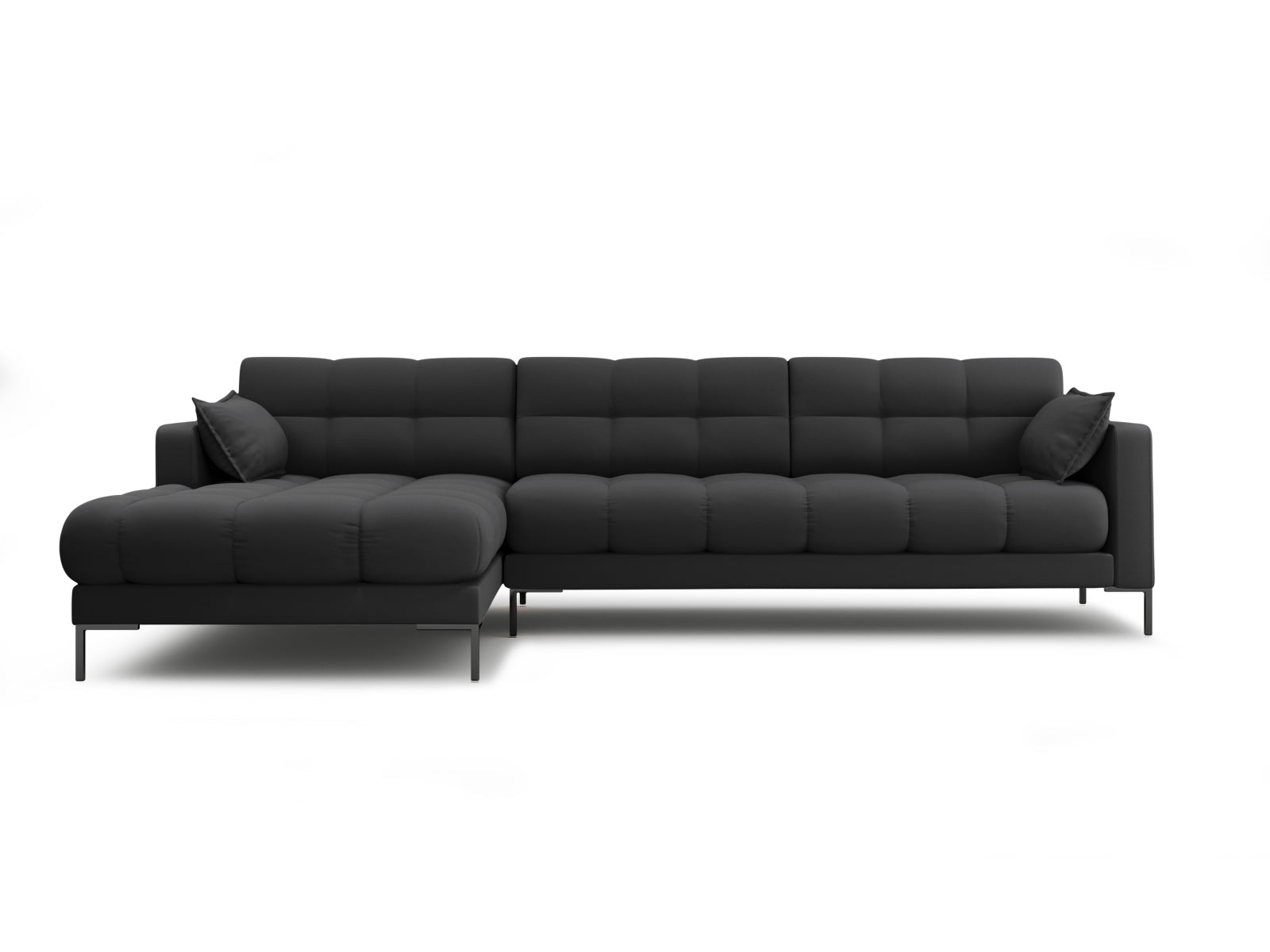 Mamaia Ecksofa links 5 Sitzer in Dark Grey/Schwarz-Neve präsentiert im Onlineshop von KAQTU Design AG. L-Sofa links ist von Micadoni