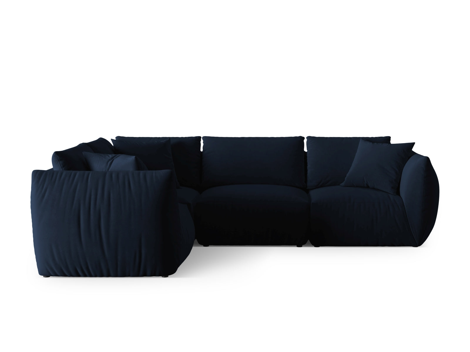 Chris Velour links Ecksofa 4 Sitzer in Royal Blue präsentiert im Onlineshop von KAQTU Design AG. Ecksofa links ist von Micadoni