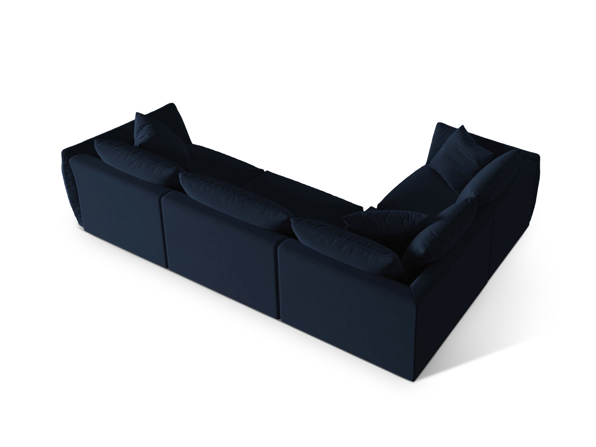 Chris Velour links Ecksofa 4 Sitzer in Royal Blue-Casino präsentiert im Onlineshop von KAQTU Design AG. Ecksofa links ist von Micadoni