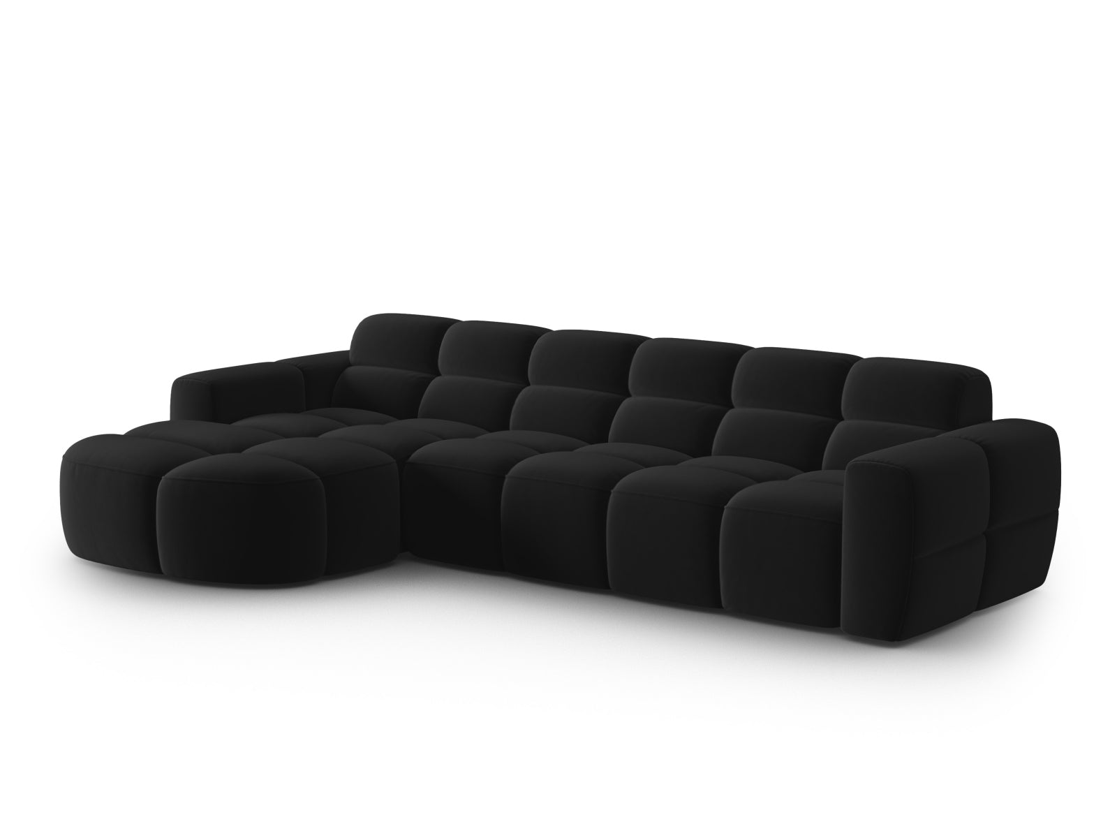 Entdecken Sie das elegante Lisa Velour Ecksofa links von Micadoni. Dieses 4-Sitzer Sofa bietet perfekten Komfort und zeitgemässes Design für Ihr Zuhause.