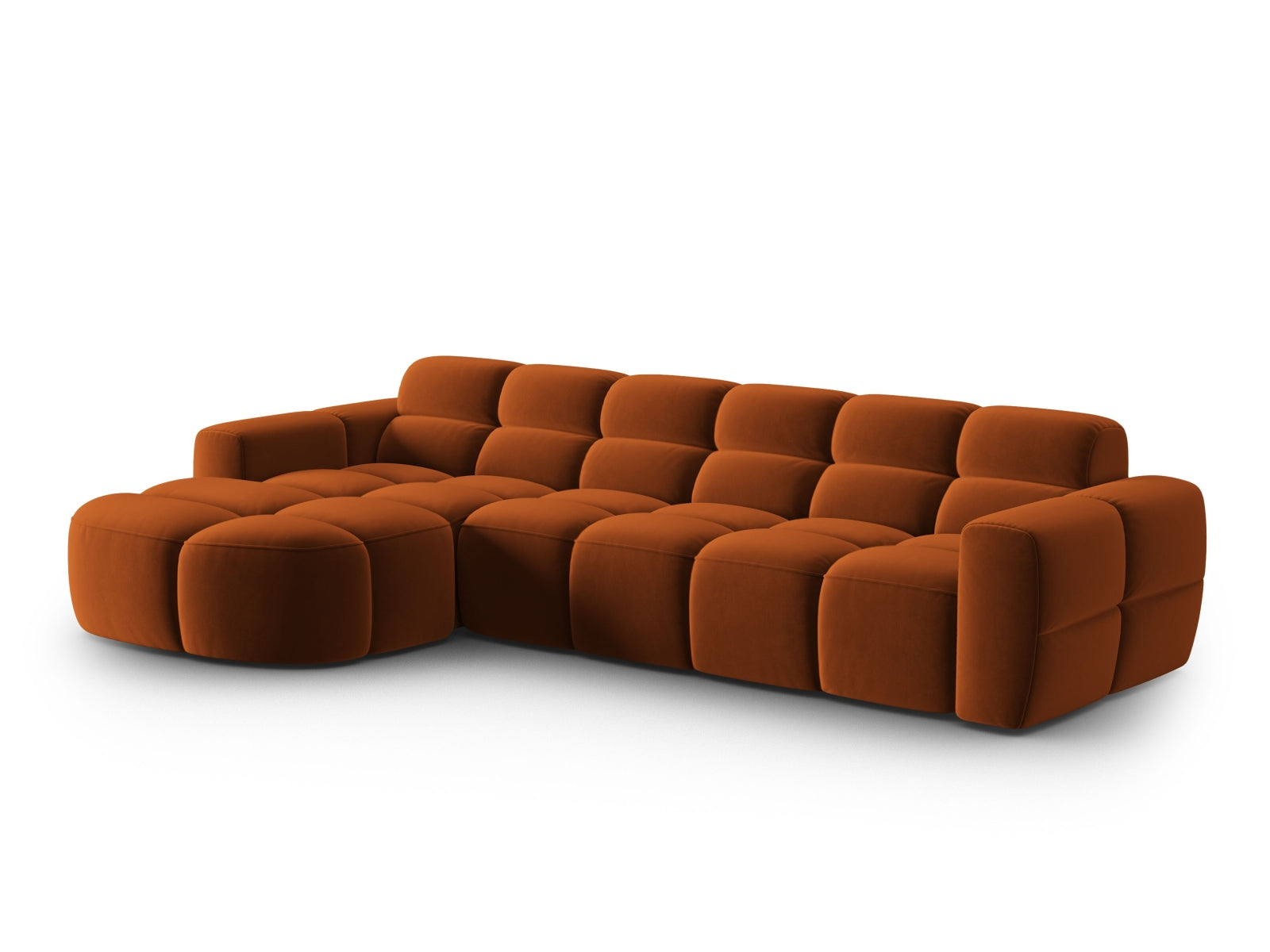 Entdecken Sie das elegante Lisa Velour Ecksofa links von Micadoni. Dieses 4-Sitzer Sofa bietet perfekten Komfort und stilvolles Design für Ihr Zuhause.