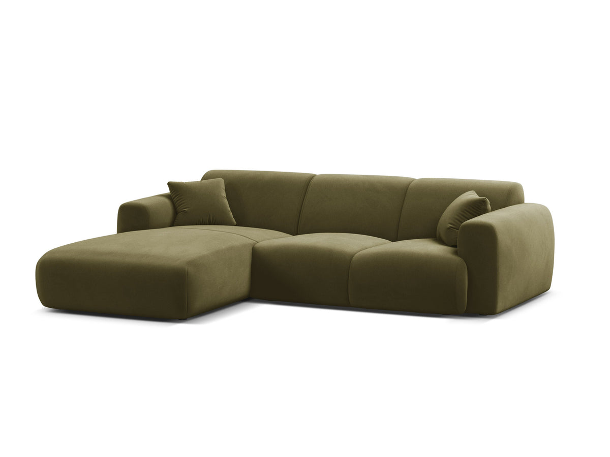 Molino Velour links Ecksofa 4 Sitzer in Light Green-Casino präsentiert im Onlineshop von KAQTU Design AG. L-Sofa links ist von Micadoni
