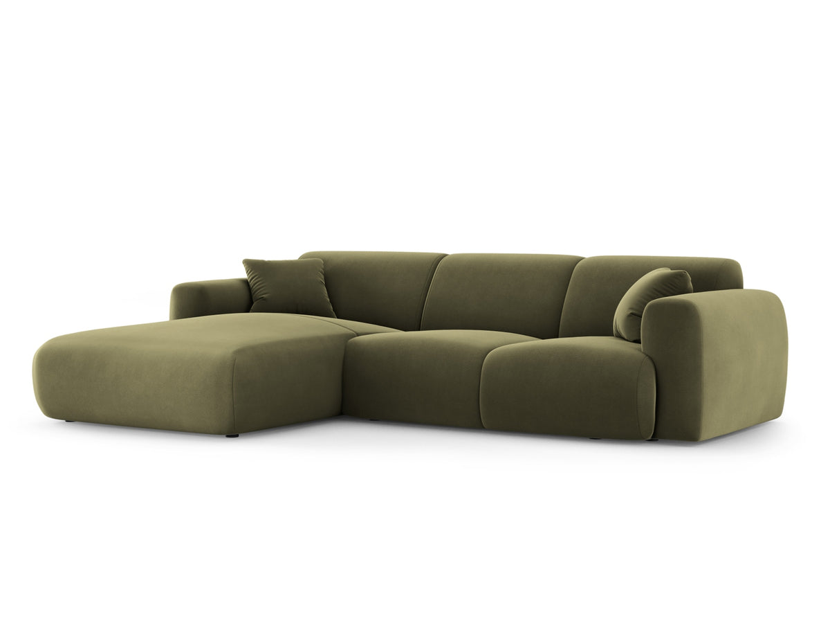 Molino Velour links Ecksofa 4 Sitzer in Light Green-Casino präsentiert im Onlineshop von KAQTU Design AG. L-Sofa links ist von Micadoni