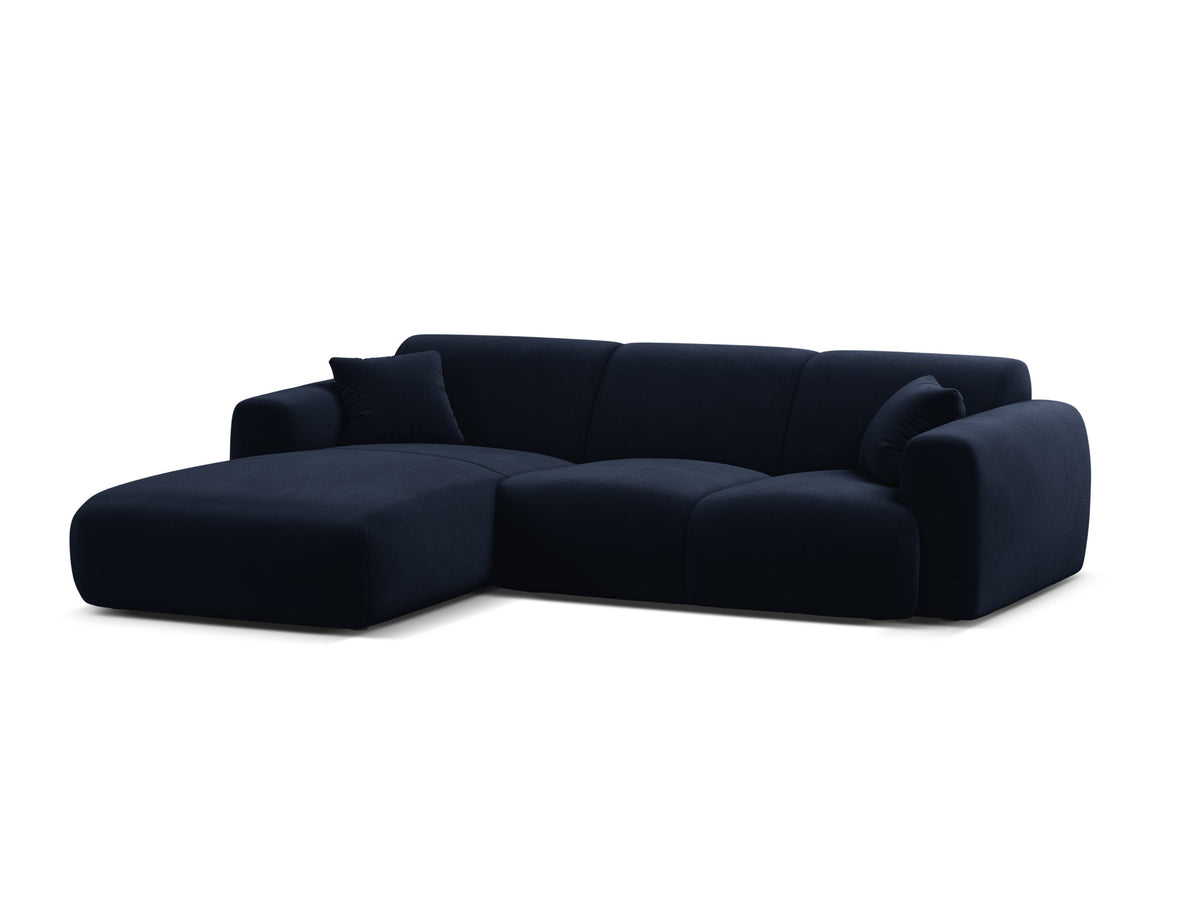 Molino Velour links Ecksofa 4 Sitzer in Royal Blue-Casino präsentiert im Onlineshop von KAQTU Design AG. L-Sofa links ist von Micadoni