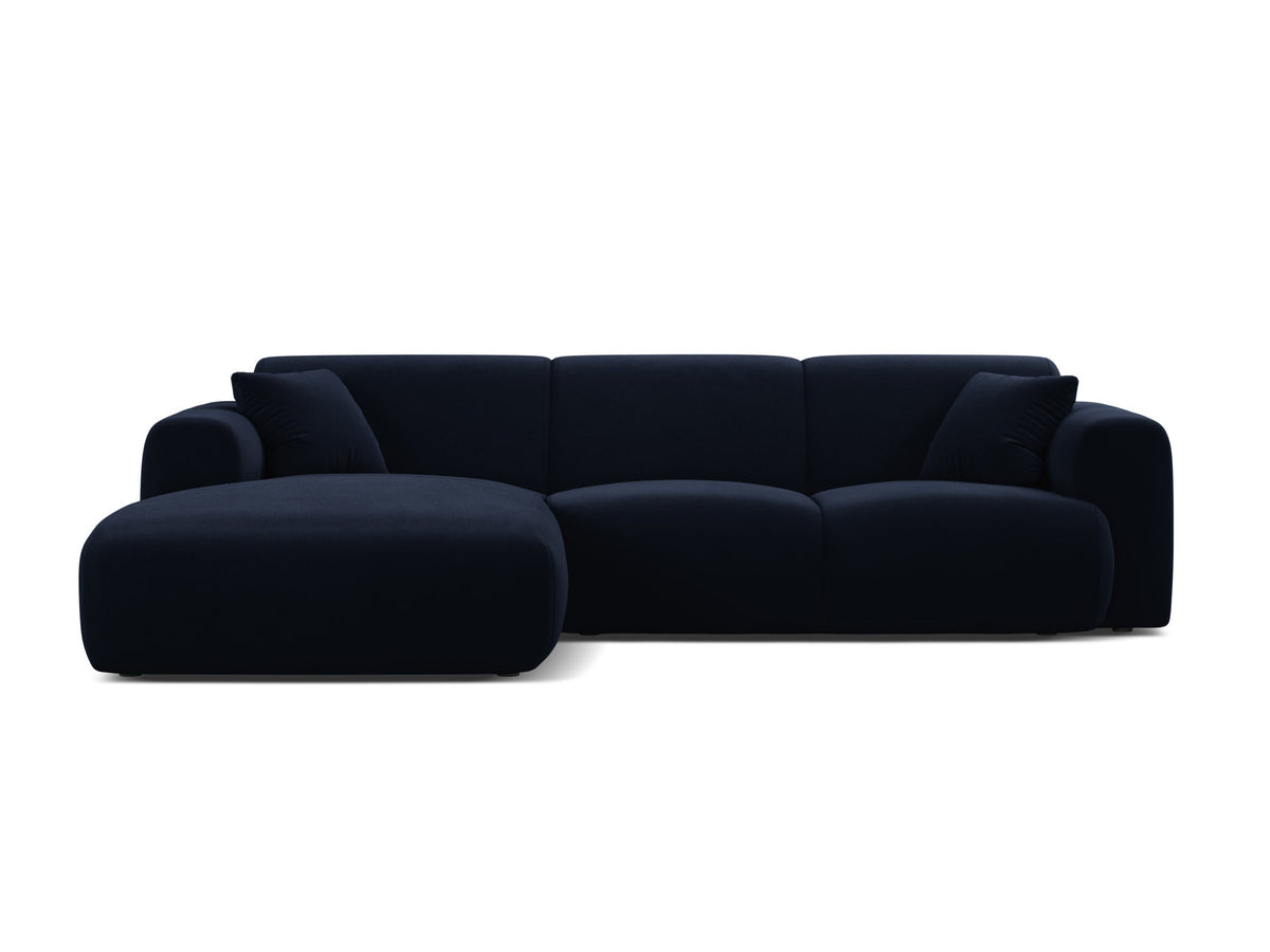 Molino Velour links Ecksofa 4 Sitzer in Royal Blue-Casino präsentiert im Onlineshop von KAQTU Design AG. L-Sofa links ist von Micadoni