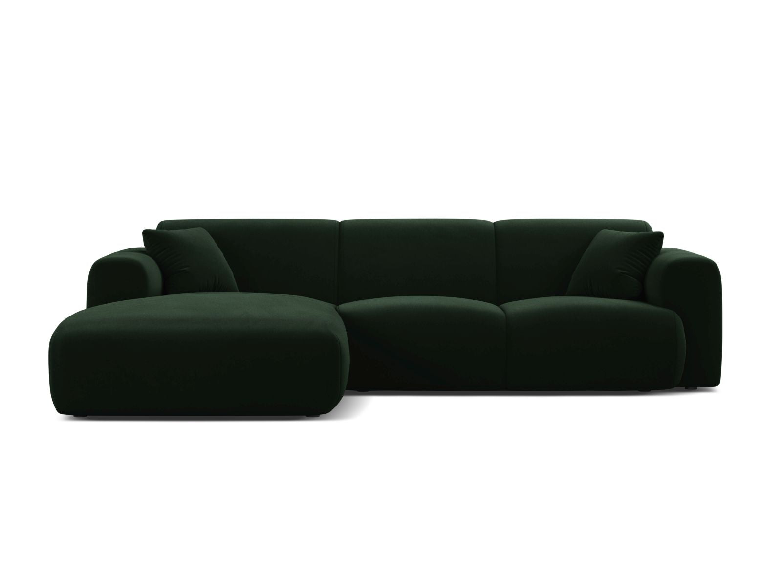 Molino Velour links Ecksofa 4 Sitzer in Bottle Green-Casino präsentiert im Onlineshop von KAQTU Design AG. Ecksofa links ist von Micadoni
