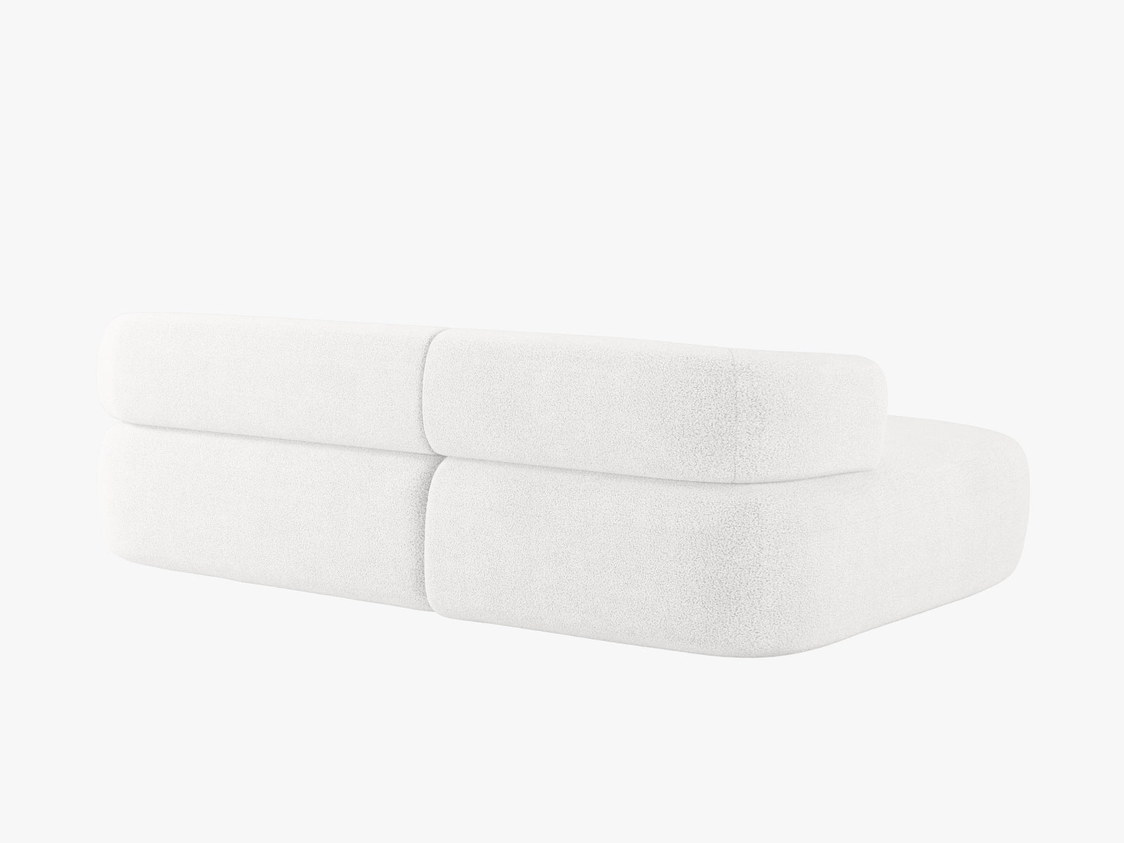 Elegantes Jenny Ecksofa links in sanftem Ivory, ideal für gesellige Abende und stilvolle Einrichtung in jedem Wohnzimmer.