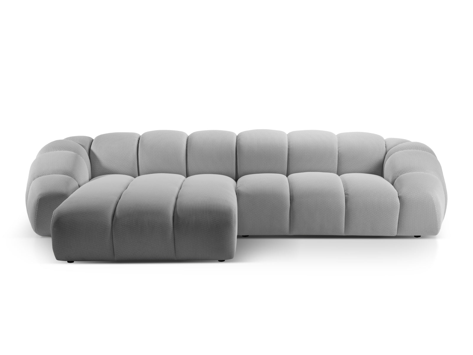 Diana Ecksofa links 4 Sitzer in Silver-Sonic präsentiert im Onlineshop von KAQTU Design AG. L-Sofa links ist von Micadoni