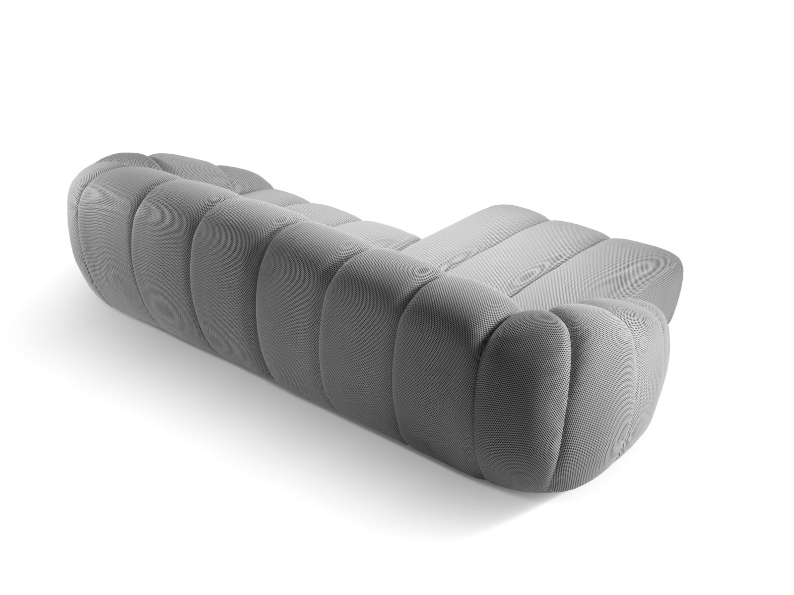 Stylisches L-Sofa Diana links, 4-Sitzer in Silver-Sonic, ideal für entspannte Abende. Hochwertige Verarbeitung und modernes Design von Micadoni.