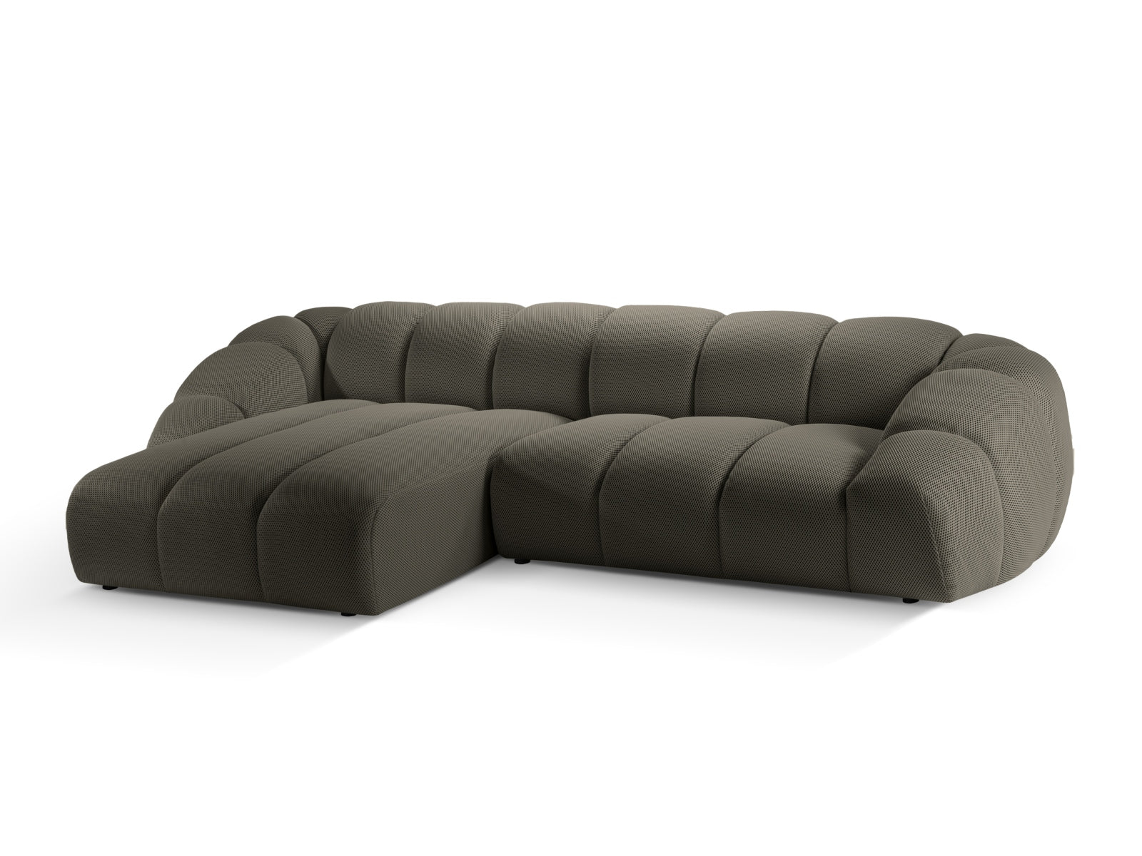 Modernes 4-Sitzer Ecksofa "Diana" in Steel-Sonic, linksseitig, perfekt für gemütliche und stilvolle Wohnzimmergestaltung.