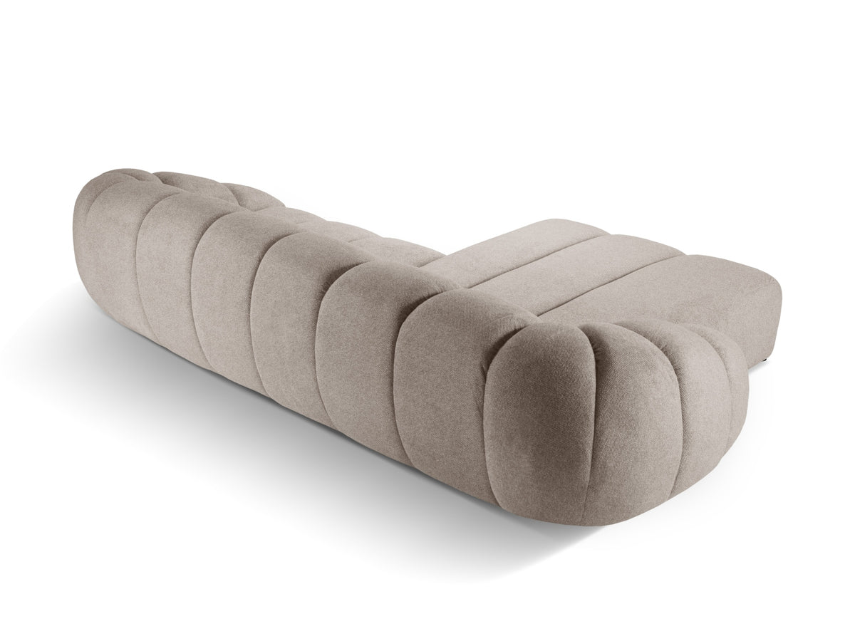 Diana Ecksofa links 4 Sitzer in Dark Beige-Bubble präsentiert im Onlineshop von KAQTU Design AG. L-Sofa links ist von Micadoni