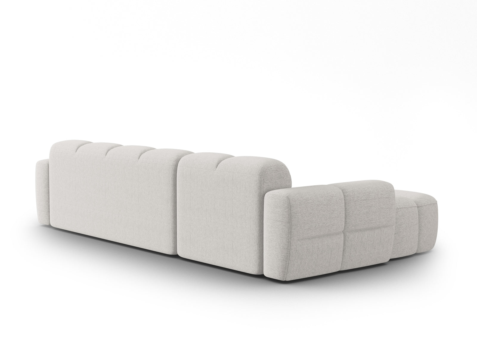 Erleben Sie das stilvolle Lisa Ecksofa links 4 Sitzer von Micadoni. Mit edlem Velours und zeitgemässem Design wird Ihr Wohnraum zum Highlight.