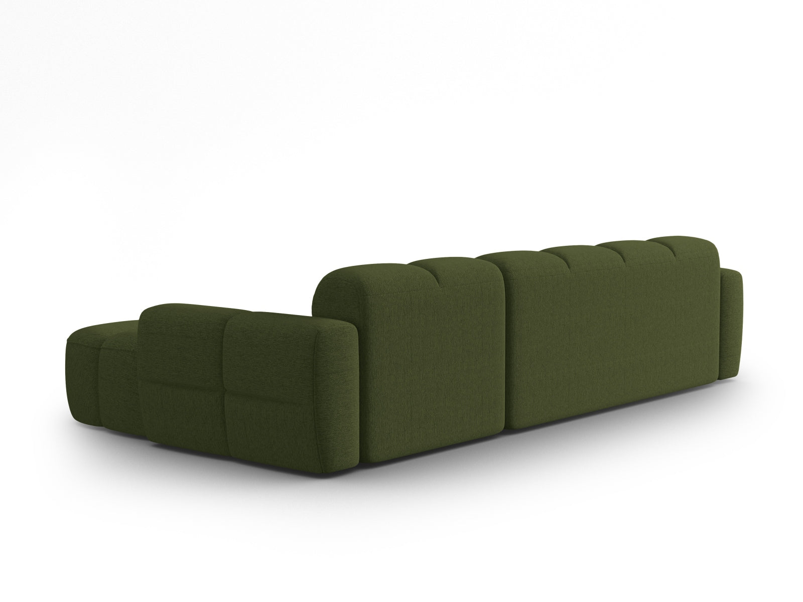 Entdecken Sie das elegante Lisa Ecksofa links 4 Sitzer von Micadoni. Hochwertiger Velours und modernes Design verwandeln Ihr Zuhause in eine Wohlfühloase.