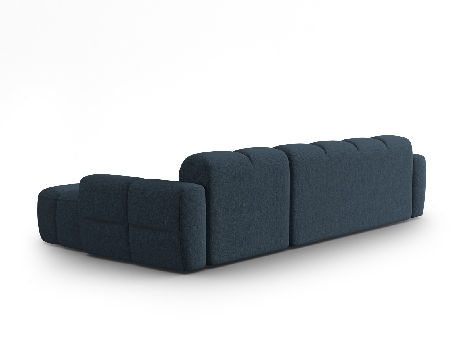 Entdecken Sie das elegante Lisa Ecksofa links 4 Sitzer von Micadoni. Hochwertiger Velours und modernes Design verwandeln Ihr Zuhause in eine Wohlfühloase.