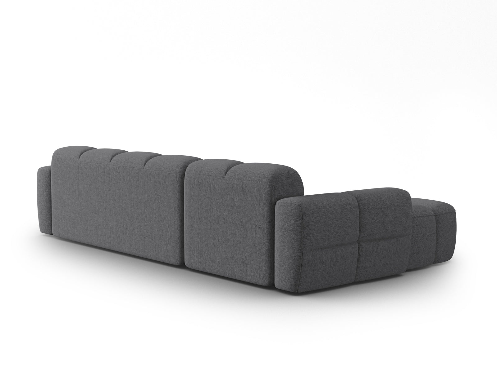 Erleben Sie das stilvolle Lisa Ecksofa links 4 Sitzer von Micadoni. Mit edlem Velours und zeitgemässem Design wird Ihr Wohnraum zum Highlight.