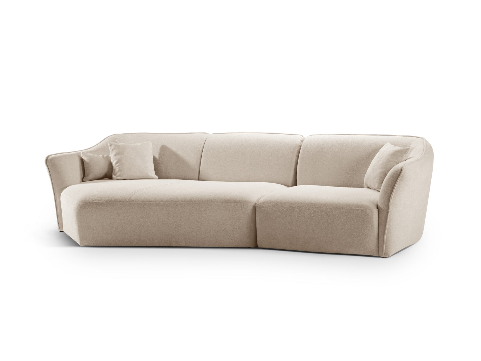 Entdecken Sie das Hailey Boucle Ecksofa links von Micadoni – ein stilvolles 5-Sitzer Sofa, das Komfort und modernes Design vereint.