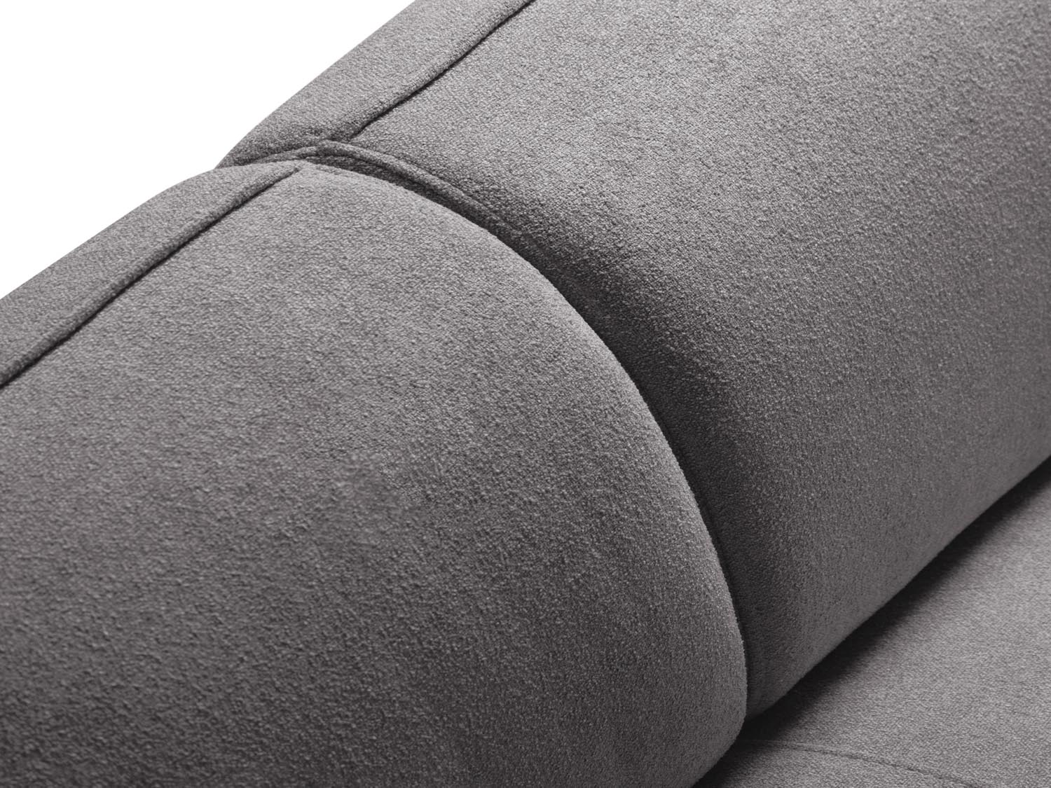 Erleben Sie das Hailey Boucle Ecksofa links von Micadoni – ein elegantes 5-Sitzer Sofa, das zeitgemässen Stil und höchsten Komfort bietet.