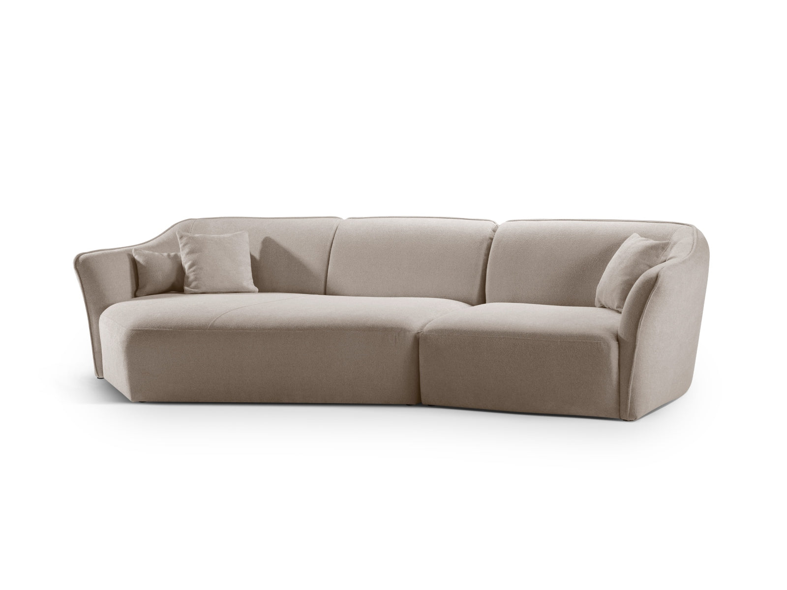 Entdecken Sie das Hailey Boucle Ecksofa links von Micadoni – ein stilvolles 5-Sitzer Sofa, das modernen Komfort und Eleganz vereint.