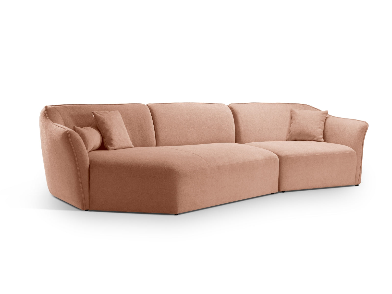 Entdecken Sie das Hailey Boucle Ecksofa links von Micadoni – ein stilvolles 5-Sitzer Sofa, das modernen Komfort und Eleganz vereint.