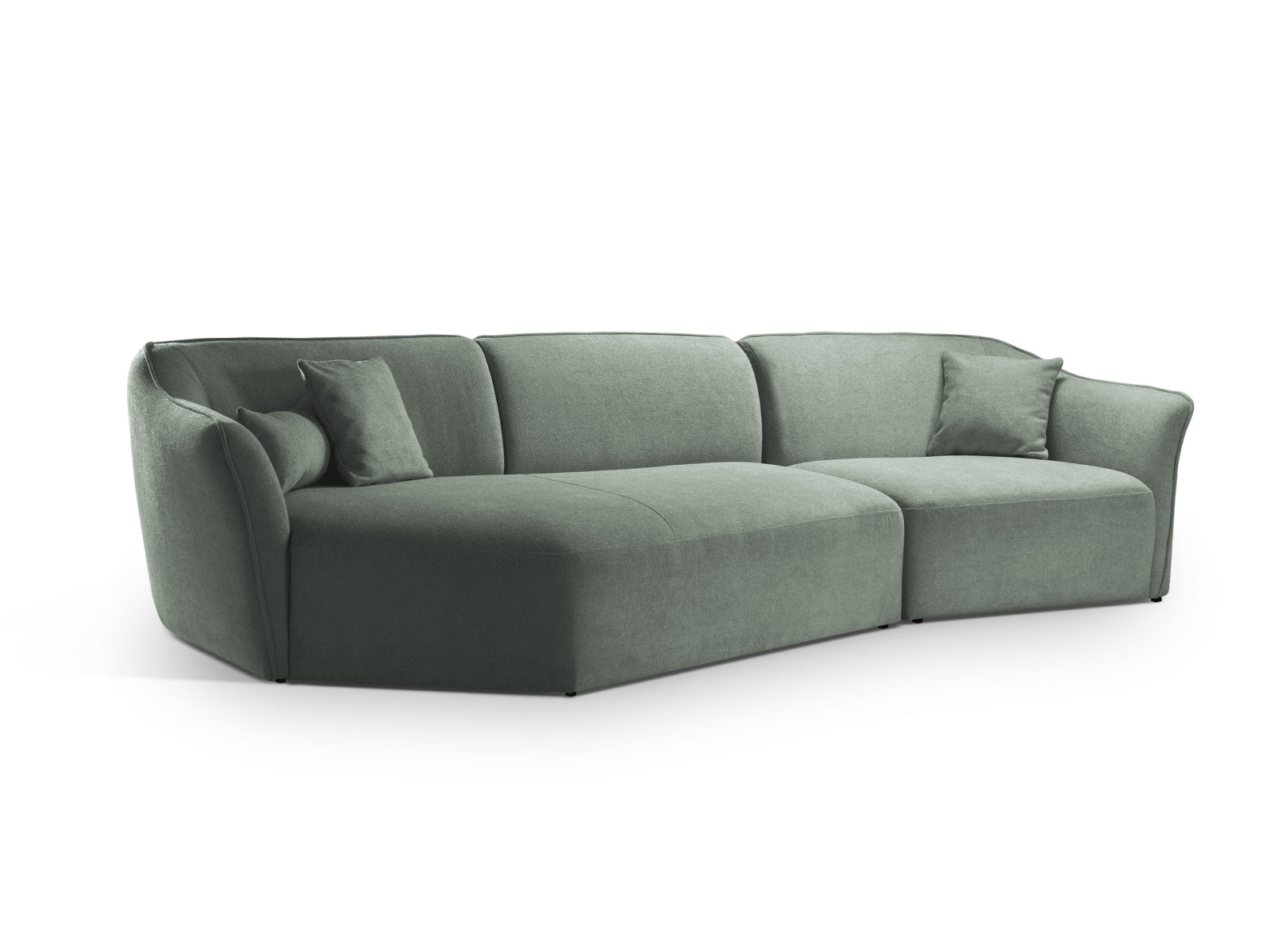 Erleben Sie das Hailey Boucle Ecksofa links von Micadoni – ein elegantes 5-Sitzer Sofa, das zeitgemässen Stil und höchsten Komfort bietet.