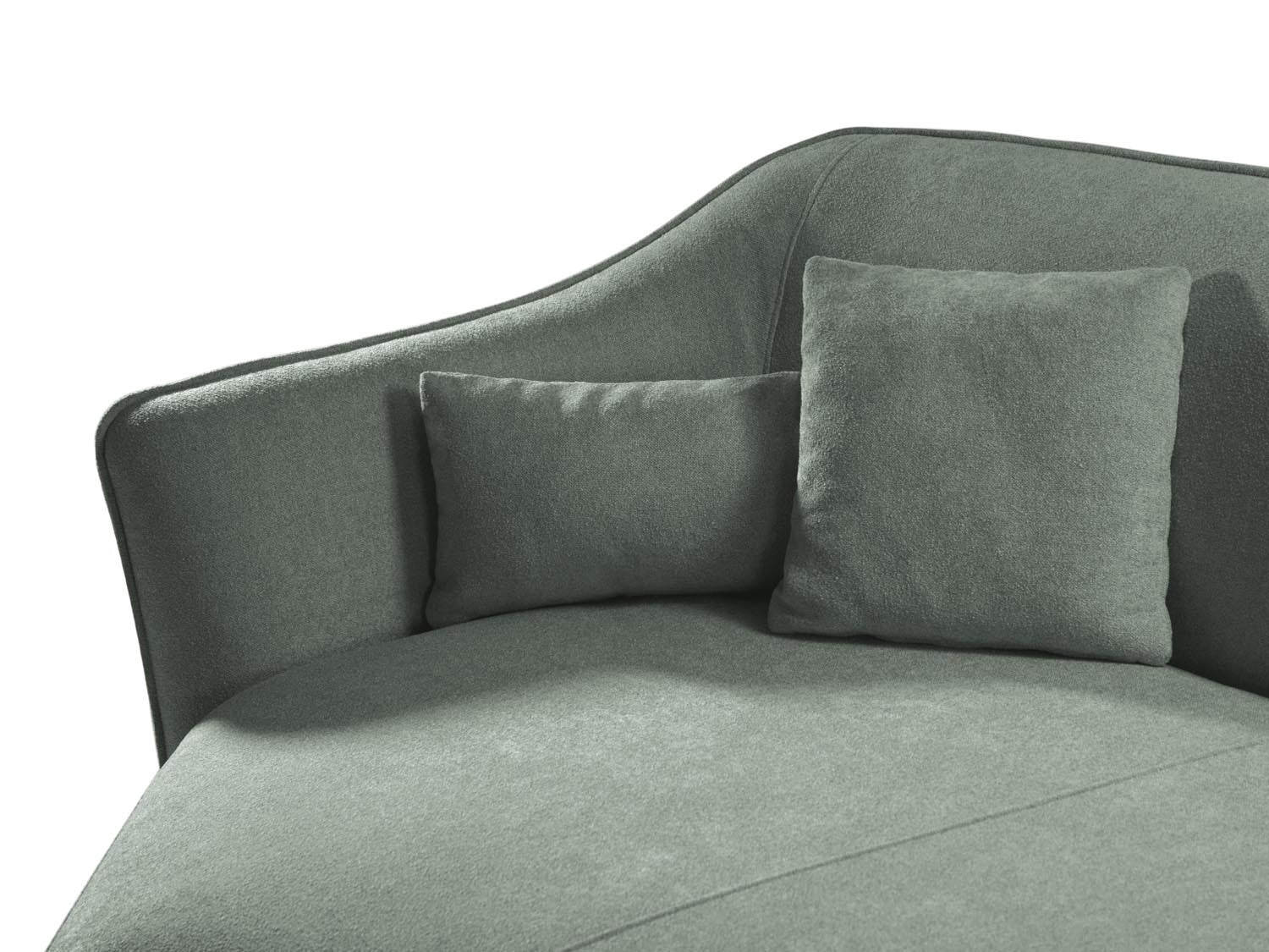 Erleben Sie das Hailey Boucle Ecksofa links von Micadoni – ein elegantes 5-Sitzer Sofa, das zeitgemässen Stil und höchsten Komfort bietet.