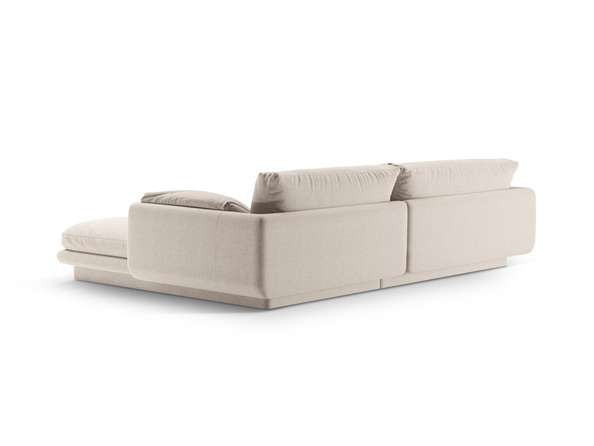 Torino Ecksofa links 4 Sitzer in Light Beige-Wind präsentiert im Onlineshop von KAQTU Design AG. L-Sofa links ist von Micadoni