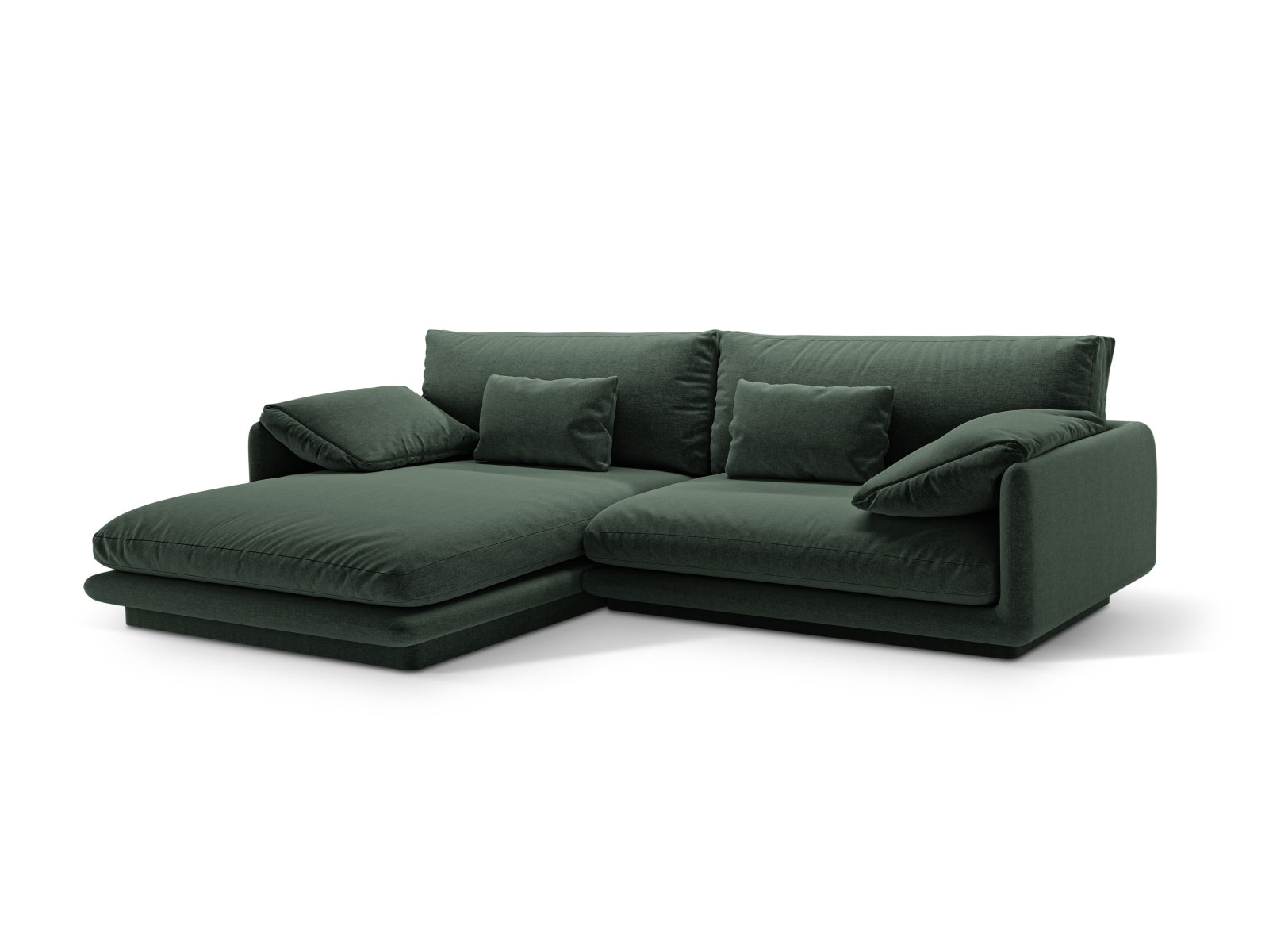 Entdecken Sie das Torino Ecksofa links von Micadoni – ein elegantes 4-Sitzer Velourssofa, das modernen Stil und höchsten Komfort vereint.
