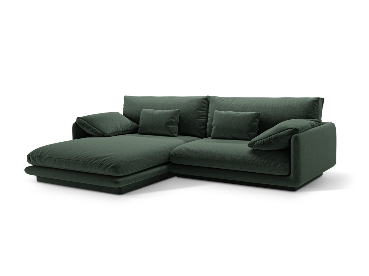 Torino Ecksofa links 4 Sitzer in Moss Green-Wind präsentiert im Onlineshop von KAQTU Design AG. L-Sofa links ist von Micadoni
