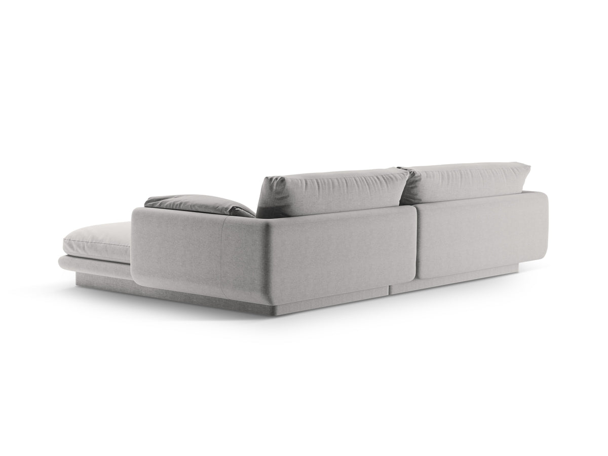 Torino Ecksofa links 4 Sitzer in Light Grey-Wind präsentiert im Onlineshop von KAQTU Design AG. L-Sofa links ist von Micadoni