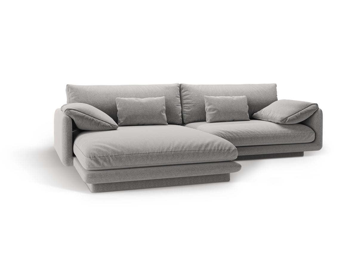 Torino Ecksofa links 4 Sitzer in Light Grey-Wind präsentiert im Onlineshop von KAQTU Design AG. L-Sofa links ist von Micadoni