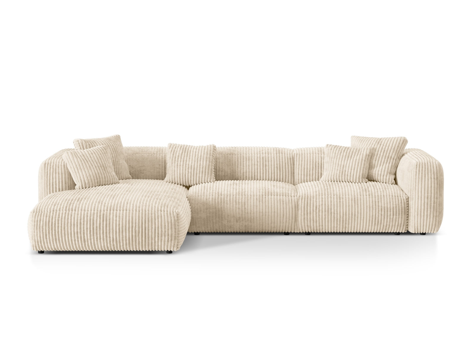 Martina Modulares Ecksofa links 3 Sitzer in Light Beige präsentiert im Onlineshop von KAQTU Design AG. Ecksofa links ist von Micadoni