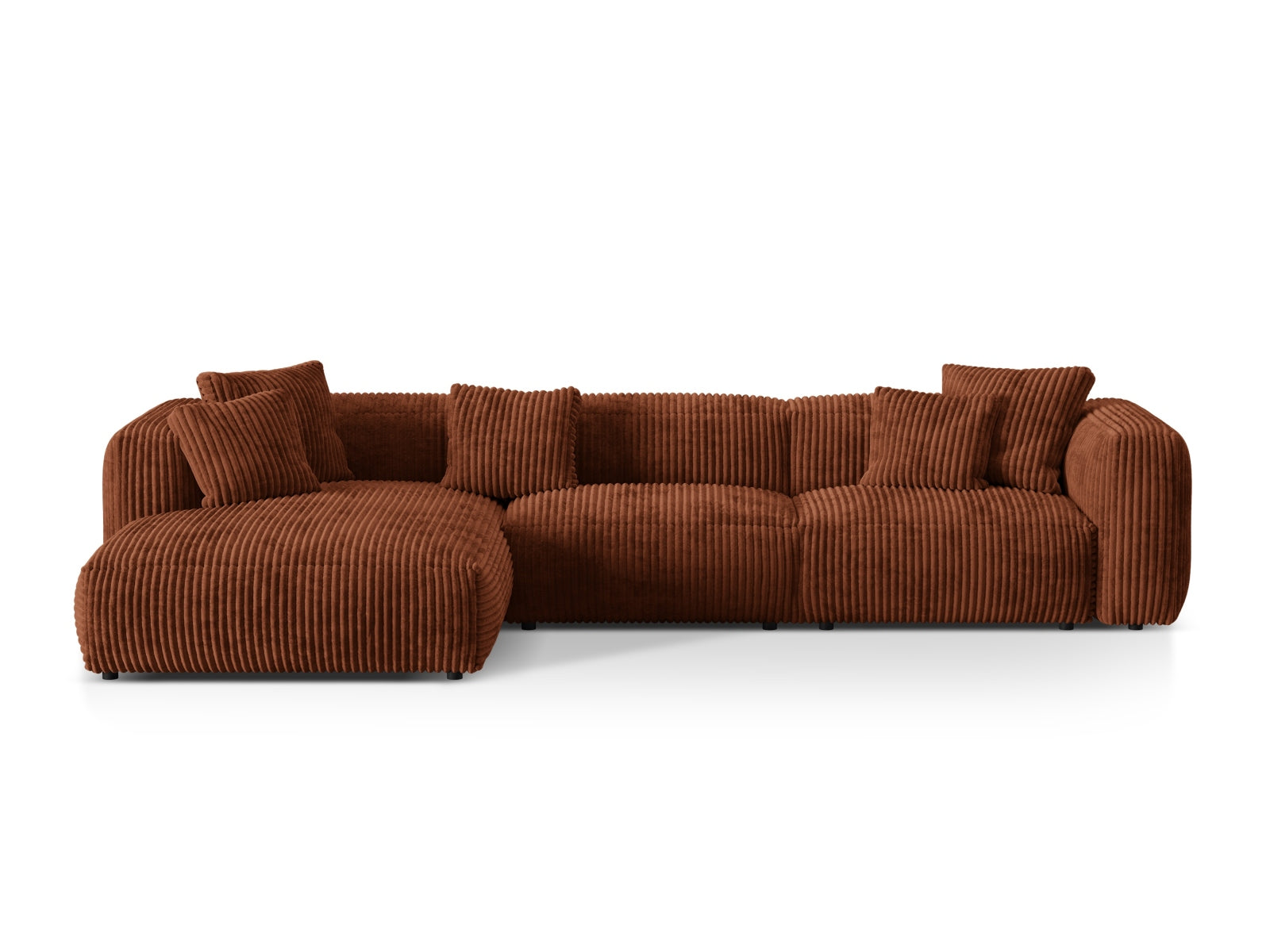 Martina Modulares Ecksofa links 3 Sitzer in Brick präsentiert im Onlineshop von KAQTU Design AG. Ecksofa links ist von Micadoni