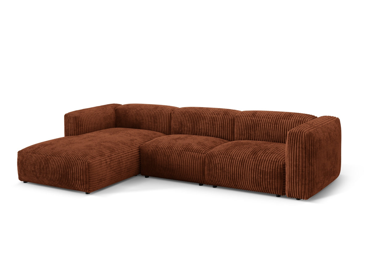 Martina Modulares Ecksofa links 3 Sitzer in Brick-Tilia präsentiert im Onlineshop von KAQTU Design AG. L-Sofa links ist von Micadoni