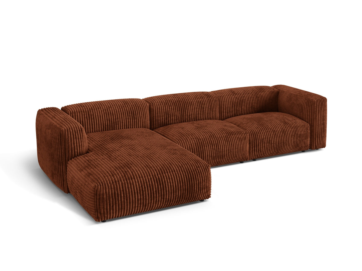 Martina Modulares Ecksofa links 3 Sitzer in Brick-Tilia präsentiert im Onlineshop von KAQTU Design AG. L-Sofa links ist von Micadoni
